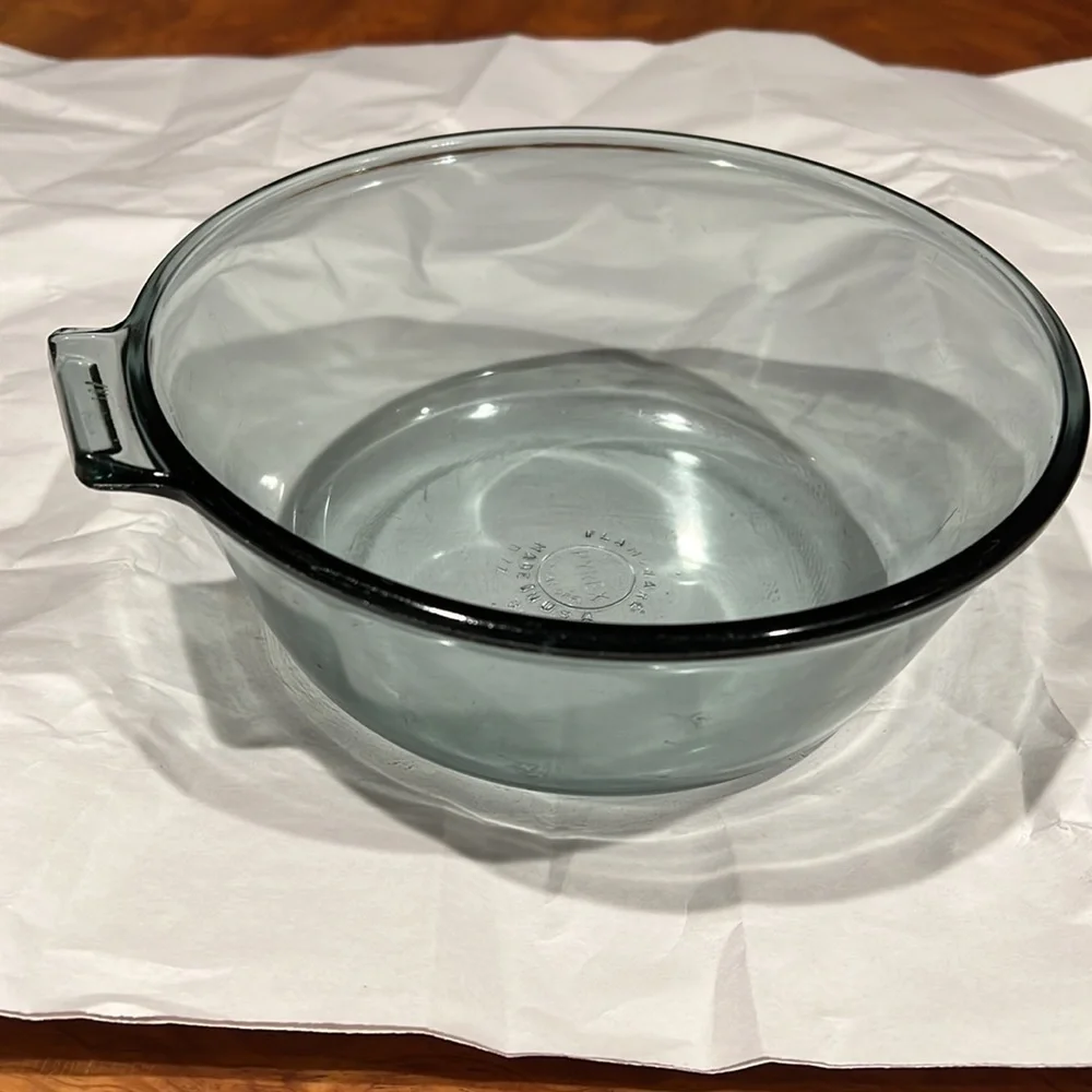 Pyrex Gray Blue 1QT Open Saucepan